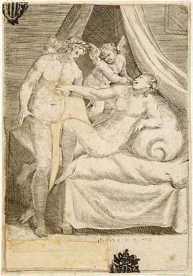 Giulio Bonasone - Cupido mostra Dafne ad Apollo